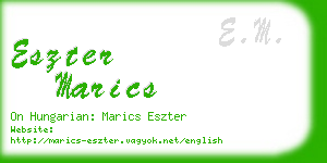 eszter marics business card